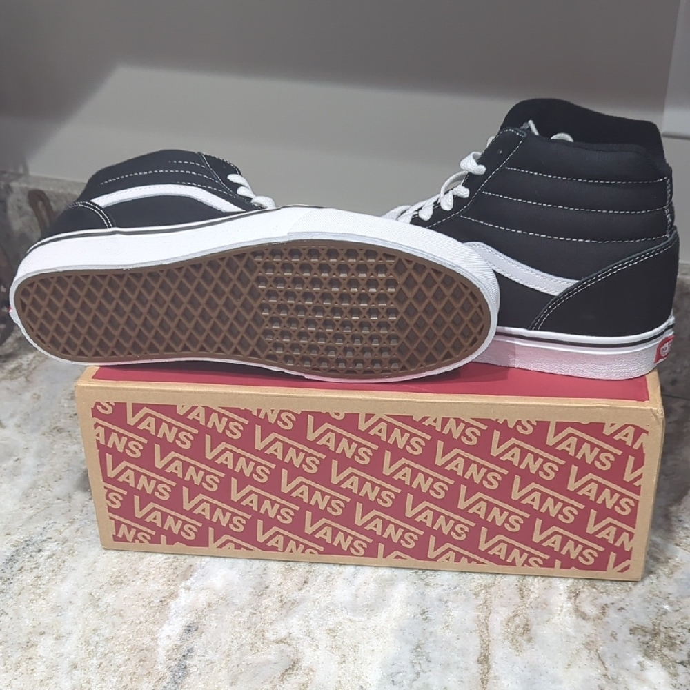 Vans Classic Black and White High-Tops - Picture 3 of 3